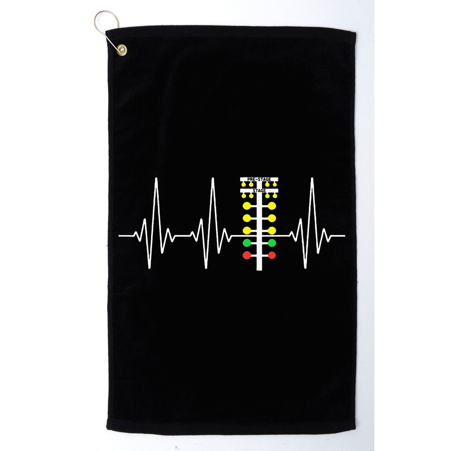 Drag Racer Heartbeat Drag Racing Race Track Light Tree Golf Towel
