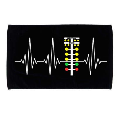 Drag Racer Heartbeat Drag Racing Race Track Light Tree Microfiber Hand Towel