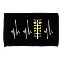 Drag Racer Heartbeat Drag Racing Race Track Light Tree Microfiber Hand Towel