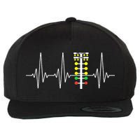 Drag Racer Heartbeat Drag Racing Race Track Light Tree Wool Snapback Cap
