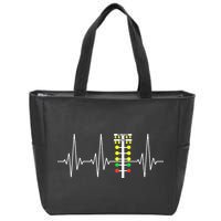 Drag Racer Heartbeat Drag Racing Race Track Light Tree Zip Tote Bag