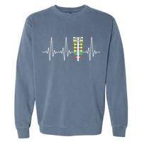 Drag Racer Heartbeat Drag Racing Race Track Light Tree Garment-Dyed Sweatshirt