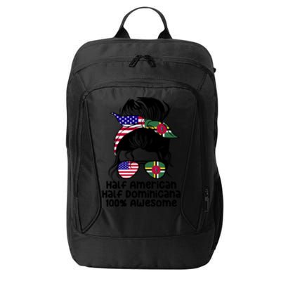 Dominican Roots Half American Half Dominicana Heritage Meaningful Gift City Backpack