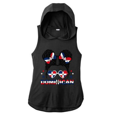 Dominican Republica Hispanic Heritage Dominicana Gift Ladies PosiCharge Tri-Blend Wicking Draft Hoodie Tank