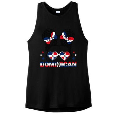 Dominican Republica Hispanic Heritage Dominicana Gift Ladies PosiCharge Tri-Blend Wicking Tank