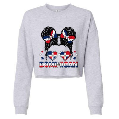 Dominican Republica Hispanic Heritage Dominicana Gift Cropped Pullover Crew