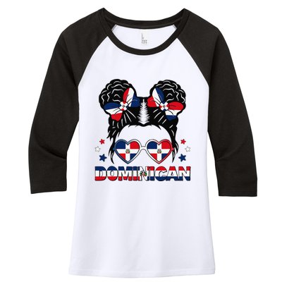 Dominican Republica Hispanic Heritage Dominicana Gift Women's Tri-Blend 3/4-Sleeve Raglan Shirt