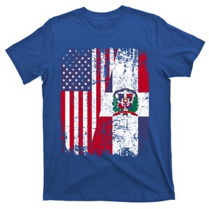 Dominican Roots Half American Flag Dominican Flag Gift T-Shirt