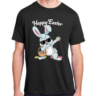 Dabbing Rabbit Happy Easter Day Eggs Dab Adult ChromaSoft Performance T-Shirt