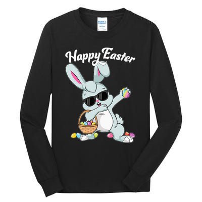 Dabbing Rabbit Happy Easter Day Eggs Dab Tall Long Sleeve T-Shirt