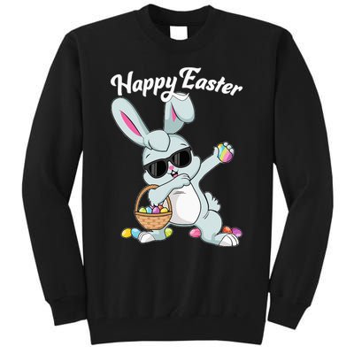 Dabbing Rabbit Happy Easter Day Eggs Dab Tall Sweatshirt