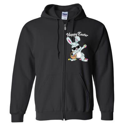 Dabbing Rabbit Happy Easter Day Eggs Dab Full Zip Hoodie