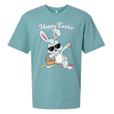 Dabbing Rabbit Happy Easter Day Eggs Dab Sueded Cloud Jersey T-Shirt