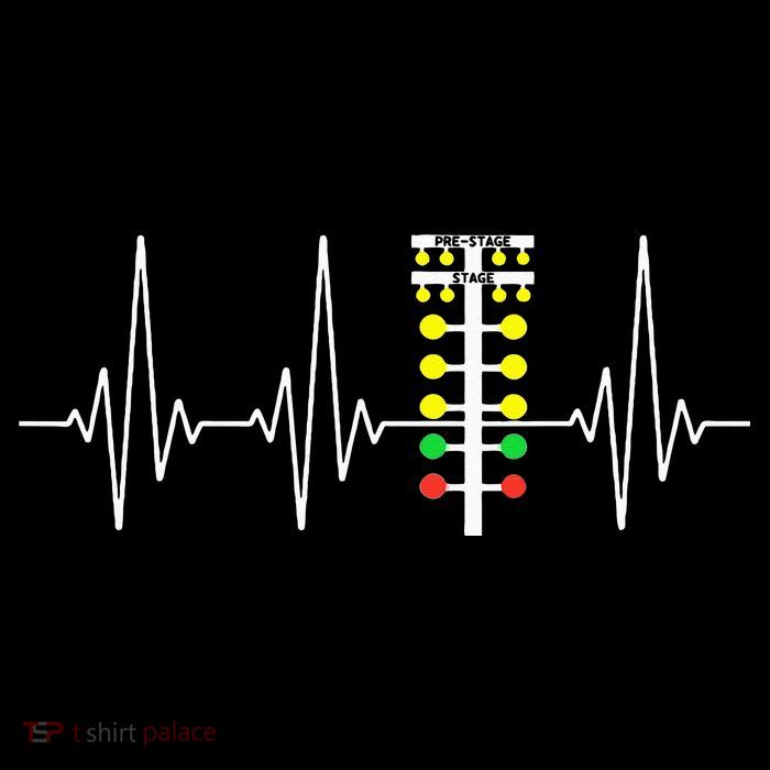 Drag Racer Heartbeat Drag Racing Race Track Light Tree Sweatshirt