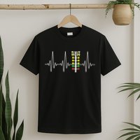 Drag Racer Heartbeat Drag Racing Race Track Light Tree T-Shirt
