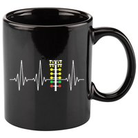 Drag Racer Heartbeat Drag Racing Race Track Light Tree 11oz C Handle Ceramic Mug