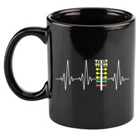 Drag Racer Heartbeat Drag Racing Race Track Light Tree 11oz C Handle Ceramic Mug