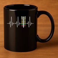 Drag Racer Heartbeat Drag Racing Race Track Light Tree 11oz C Handle Ceramic Mug