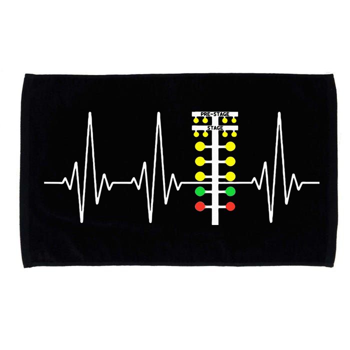 Drag Racer Heartbeat Drag Racing Race Track Light Tree Microfiber Hand Towel