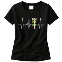 Drag Racer Heartbeat Drag Racing Race Track Light Tree Womens T-Shirt