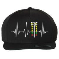 Drag Racer Heartbeat Drag Racing Race Track Light Tree Wool Snapback Cap