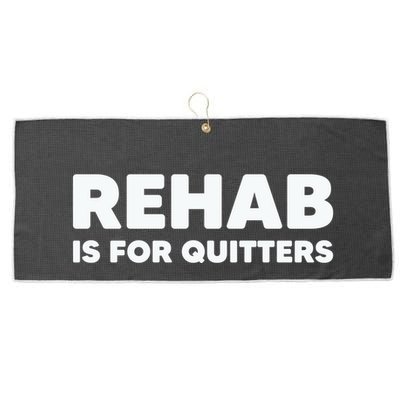 Drinking Rehab Is For Quitters Large Microfiber Waffle Golf Towel