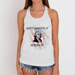 DonT Rewrite It Women's Knotted Racerback Tank