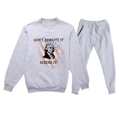 DonT Rewrite It Premium Crewneck Sweatsuit Set