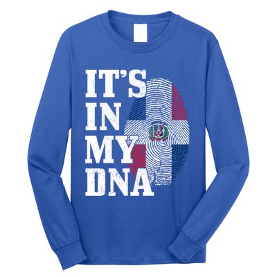 Dominican Republic It's In My Dna Dominican Flag Pride Cute Gift Long Sleeve Shirt