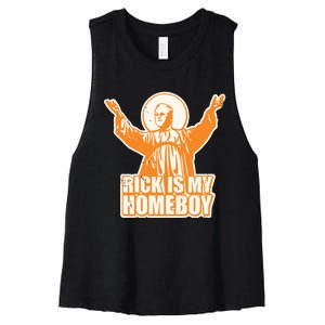 Drvawl Rick Is My Homeboy Women's Racerback Cropped Tank