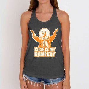 Drvawl Rick Is My Homeboy Women's Knotted Racerback Tank