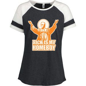 Drvawl Rick Is My Homeboy Enza Ladies Jersey Colorblock Tee