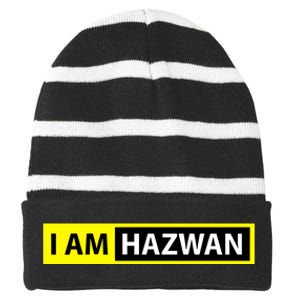 Daddy Rah I Am Hazwan Striped Beanie with Solid Band