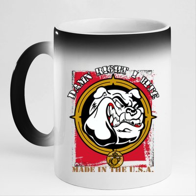 Damn Right I Bite Funny Dog 11oz Black Color Changing Mug