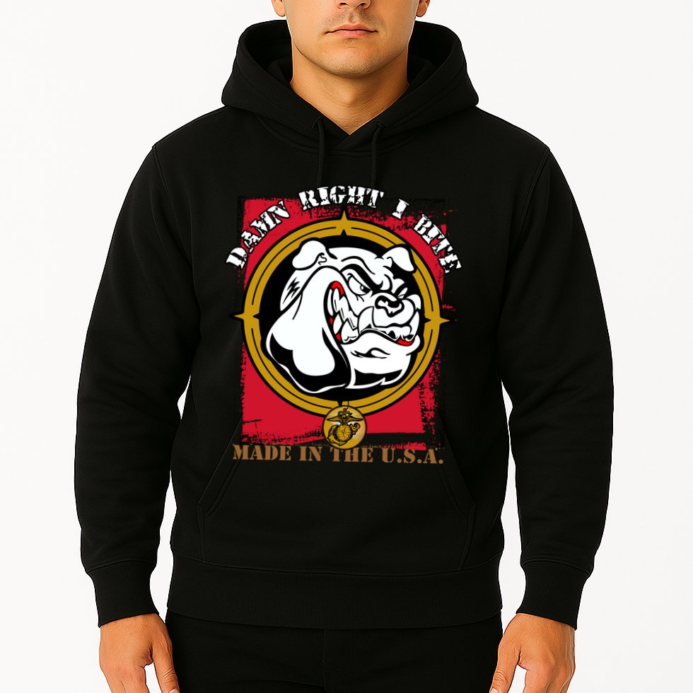 Damn Right I Bite Funny Dog Hoodie