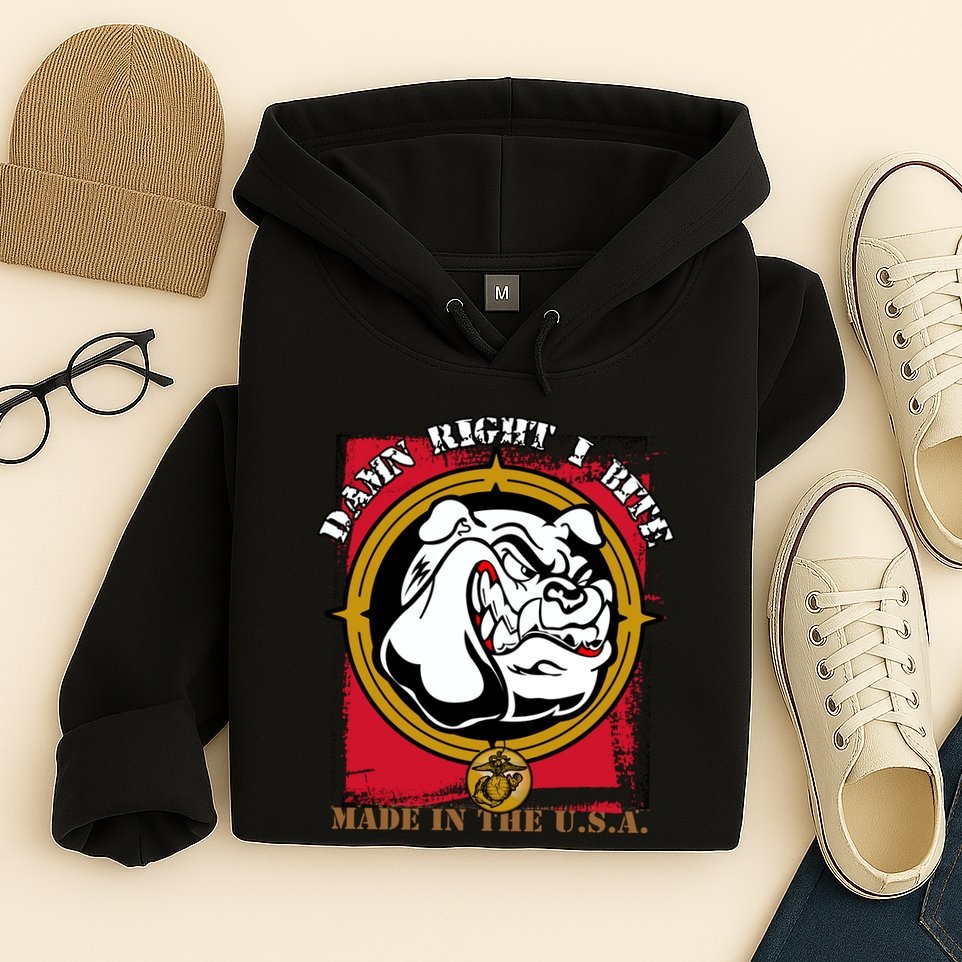 Damn Right I Bite Funny Dog Hoodie