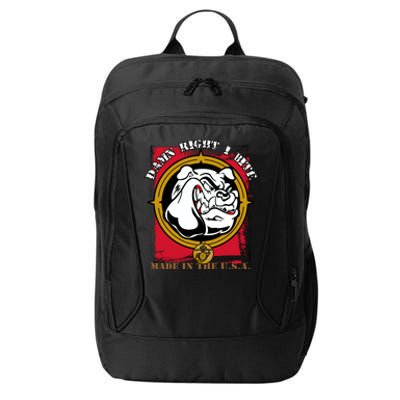 Damn Right I Bite Funny Dog City Backpack