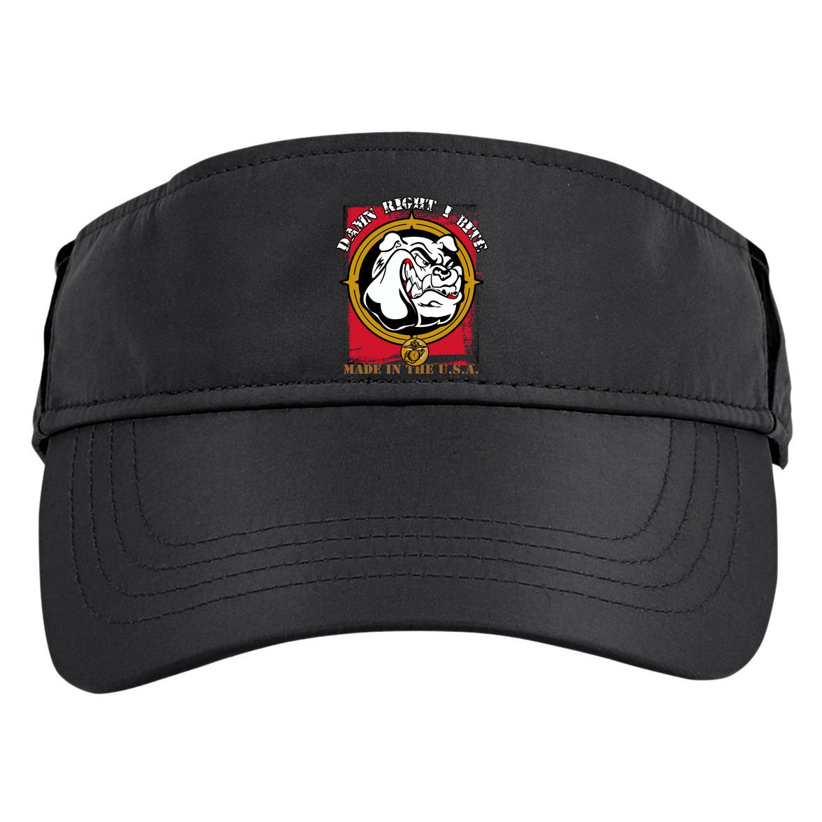 Damn Right I Bite Funny Dog Adult Drive Performance Visor