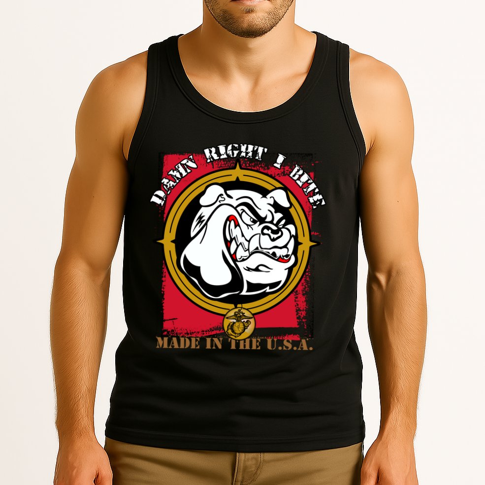 Damn Right I Bite Funny Dog Tank Top