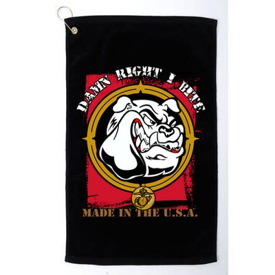 Damn Right I Bite Funny Dog Golf Towel