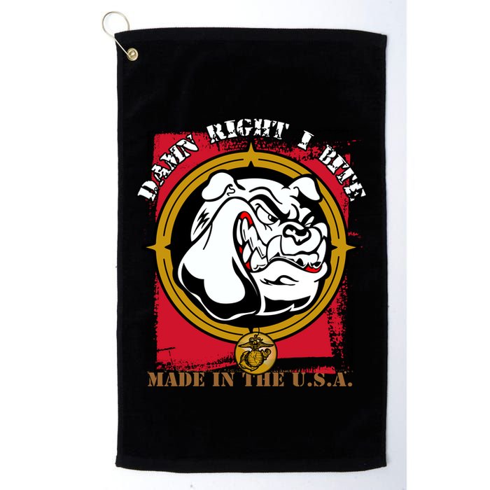 Damn Right I Bite Funny Dog Golf Towel