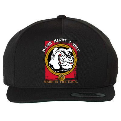 Damn Right I Bite Funny Dog Wool Snapback Cap