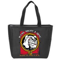 Damn Right I Bite Funny Dog Zip Tote Bag