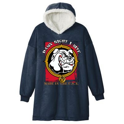 Damn Right I Bite Funny Dog Hooded Wearable Blanket