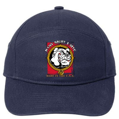 Damn Right I Bite Funny Dog 7-Panel Snapback Hat