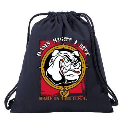 Damn Right I Bite Funny Dog Drawstring Bag