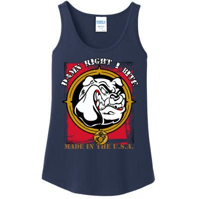 Damn Right I Bite Funny Dog Ladies Essential Tank