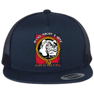 Damn Right I Bite Funny Dog Flat Bill Trucker Hat