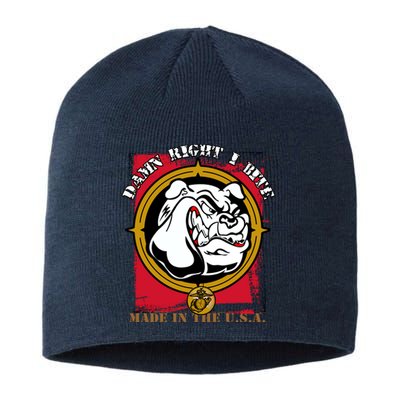 Damn Right I Bite Funny Dog Sustainable Beanie