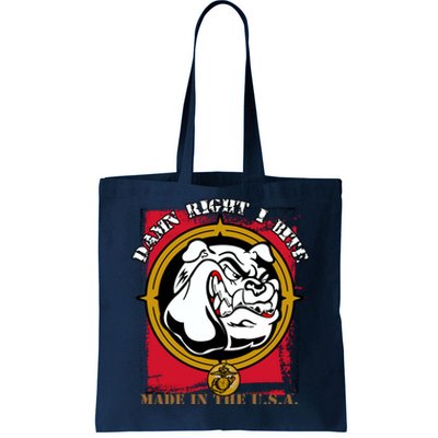 Damn Right I Bite Funny Dog Tote Bag